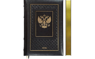 Ежедневник А5  336стр "deVENTE.Symbol" кожзам черный зол.срез датир 2026 2232625 в коробке