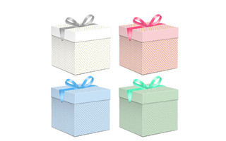 Коробка подарочная "Surprise" квадрат 22*22*22см ассорти 216622 Кокос