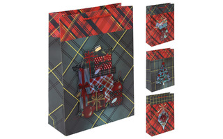 Сумка новогодняя 31*40 "Стильный Новый год" 3D аппликация 210г/м² ассорти 242408