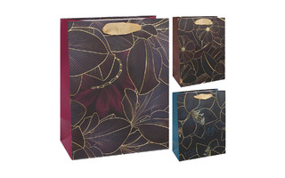 Сумка ламинированная 18*23 "Gold on black" тисн.фольгой 210г/м² ассорти 253746