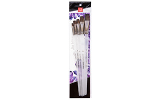 Набор кистей "Изостудия" 5шт (белка №4,6,8,10,12 плоские) IZO-MIX-02-05 (4319)