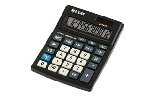 Калькулятор Eleven  12 разряд 102*137мм CMB1201-BK черный двойн.питание