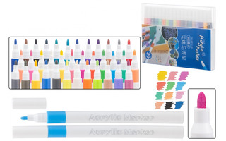 Набор маркеров акриловых  36шт "Basir" 2,4мм НТ-34-36