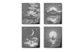 Тетрадь 48 л "Лунный пейзаж" клетка гребень пластик.обл Т208 01545 Светоч