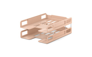 Набор из 2-х горизонтальных лотков "ErichKrause.Techno.Powder" розовый 55560