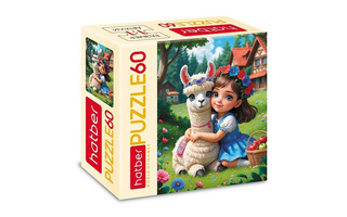 Пазлы Хатбер   60эл "Девочка с ламой" 60ПЗ5_34460 091713