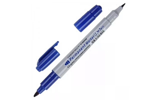 Маркер двухсторонний "Crown Multi Marker Twin" Р-800W синий 4мм/2мм 117934