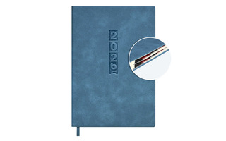 Ежедневник А5  352стр "Escalada.Думай как миллиардер" кожзам мяг обл голубой датир 2026 70271