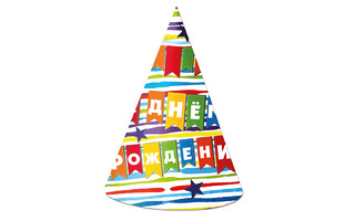 Набор колпачков для праздника "С ДР.Флажки" (6шт) Ч30561