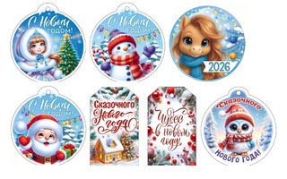 Открытка мини "Новый год" №025