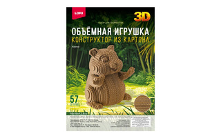Набор для творчества "Конструктор из картона.Хомячок" 10*10*12см 57дет НГ-006