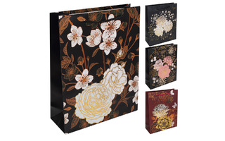 Сумка ламинированная 26*32 "Цветочное очарование" блестки 210г/м² 253833