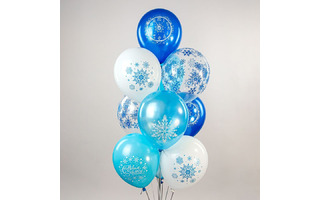 Шары 12" "Праздник НГ.Снежинки" (25шт) Ч48646
