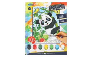 Картина для рисования по номерам "Панда и бамбук" 17*23см CANV17X23-126707 404407