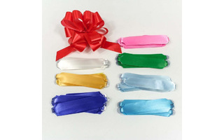 Бант -Шар средний на кольцах однотонный 3,2см*90см БА-Ш32г