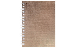 Записная книжка А6   80л "Metallic" золото бумвинил на гребне 80ЗК6бвВ1гр 059696 Хатбер