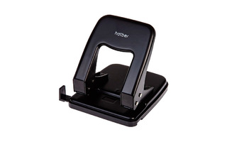 Дырокол 40л "Hatber.Record" металл с линейкой черный DP_092225