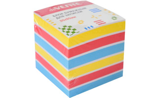 Блок для записи  8*8*8 цветной интенсив. проклеенный 5цв. 80г/м2 deVente 2012206