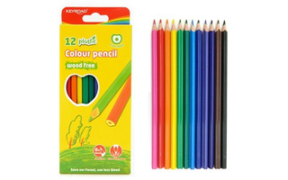 Карандаши 12 цв "KEYROAD" пластик трехгранные KR972395