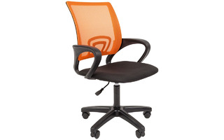 Кресло оператора Helmi HL-M96 R "Airy" ткань/сетка оранжев/черное 298858 (под заказ)