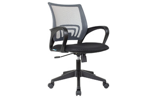 Кресло оператора Helmi HL-M95 "Airy" ткань/сетка серая/черная 348705 (под заказ)