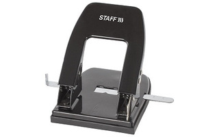 Дырокол металлический STAFF "Manager", до 30 листов, черный, 224650
