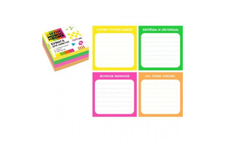 Блок для записи "deVente.MonoChrome" 76*76 цветной склейка 400л 2010208