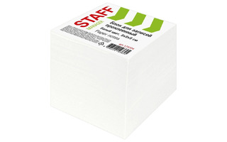Блок для записи "STAFF" 9*9*9см белый проклеенный 129204