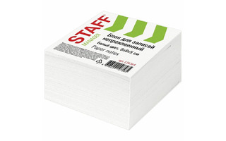 Блок для записи "STAFF" 9*9*5см белый непроклеенный 126364