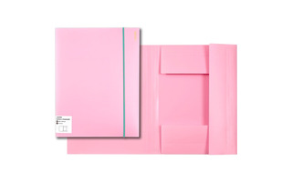 Папка на резинке "deVente.Pastel" розовая фактурная  А4 450мкм 3070802