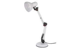 Настольная лампа SONNEN TL-007 подставка+струбцина 40 Вт Е27 белый 60 см 235539 (под заказ)