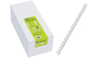 Пружина для брошюратора пластик 14мм "OfficeSpace" (100шт) белые РС7009