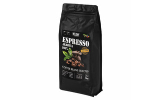 Кофе натуральный жареный в зернах WELDAY "ESPRESSO Arabica" 1кг 623437 (под заказ)