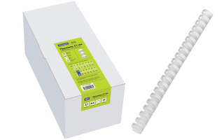 Пружина для брошюратора пластик 22мм "OfficeSpace" (50шт) белые РС7018