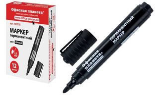 Маркер "Офисная планета" черный круглый 2,5мм 151515