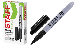 Маркер "STAFF.EVERYDAY" черный 2мм PM-233 151233