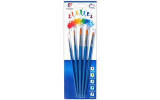 Набор кистей "Классика цвета" 5шт (синтетика кр.1,3,5 пл.6,8) 33С 2182-08