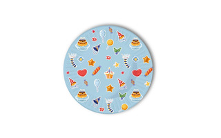 Тарелки "Торжество" бумажные d18см (6шт в уп) ТМ-2127