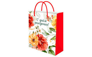 Сумка ламинированная 26*32 "С днем рождения.Летнее настроение" ППК-7835