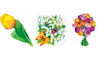 Открытка мини "8 марта" (на скотче) №150