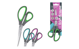 Ножницы 17см "Erich Krause.EasyCut+ Ergo" д/левшей ассорти 60841