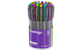 Ручка шариковая "Berlingo.SI-400 Color" синяя автомат 0,7мм CBm_70500