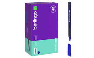 Ручка шариковая "Berlingo.Triangle Twin" синяя  0,7мм CBp_07283