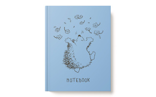 Записная книжка А6   80л "Ежик" клетка интегр.пер софт-тач тисн.фольгой ПП2030870