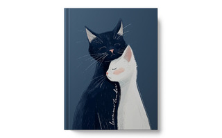 Записная книжка А6   80л "Влюбленные" клетка интегр.пер софт-тач тисн.фольгой ПП2030891