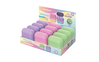 Точилка "KEYROAD.Iridescent" 2 отверстия с контейнером KR973395