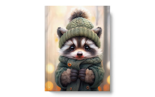 Записная книжка А6   64л "Енот" клетка тв.пер ПП2030852