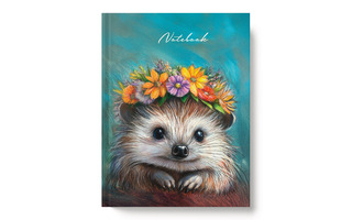 Записная книжка А6   64л "Ежик" клетка тв.пер глиттер ПП2030861