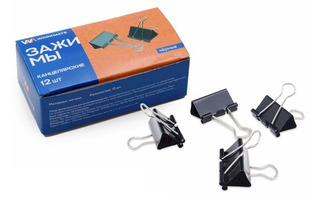 Зажим канц  41мм "Workmate" черные  15-1611