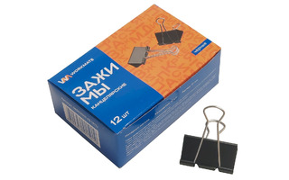 Зажим канц  51мм "Workmate" черные  15-1612